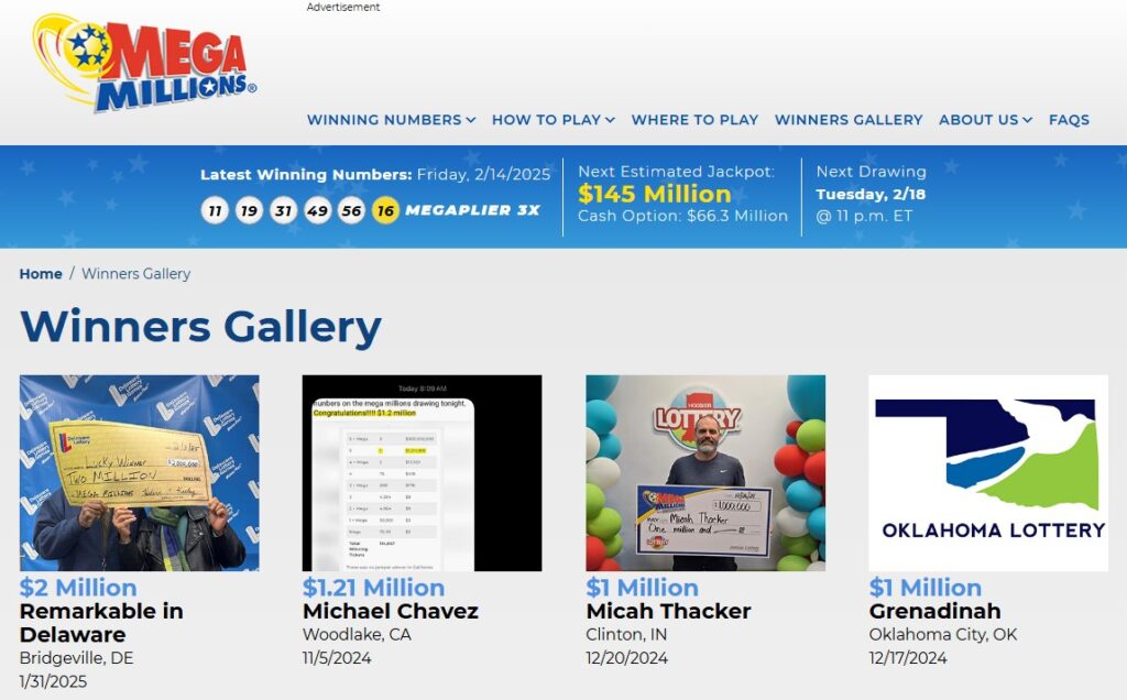 MegaMillions цшттукф