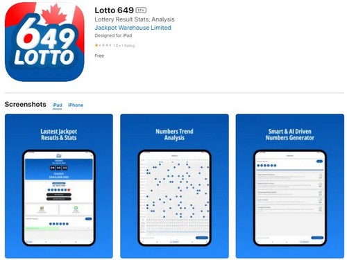 Мобильное приложение Lotto 649