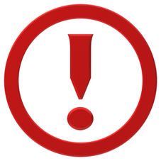 Exclamation mark red-white
