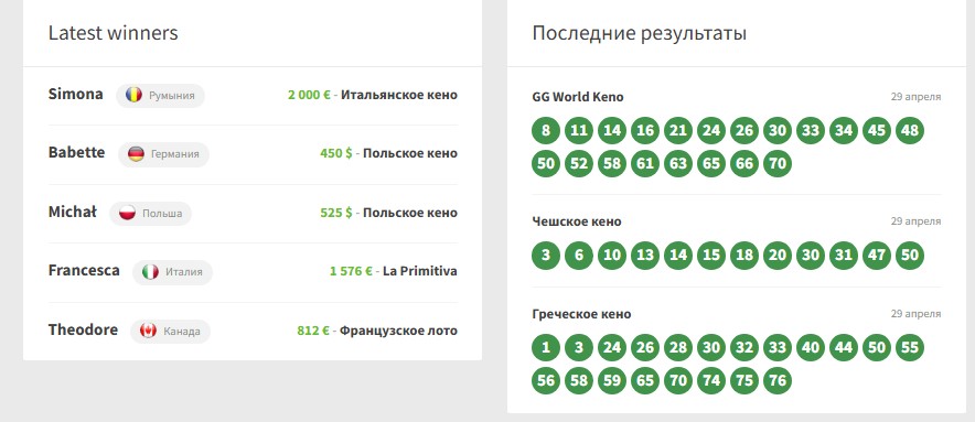 проведение крупных лотерей в Лото Парке