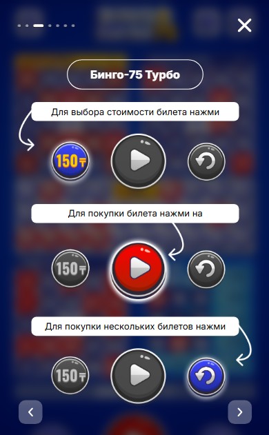 Электронная моментальная лотерея Bingo 75 Turbo