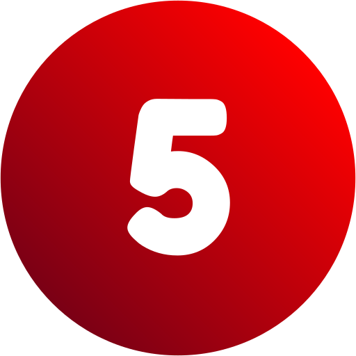 number 5 red