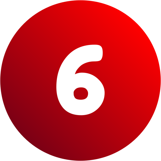 number 6 red