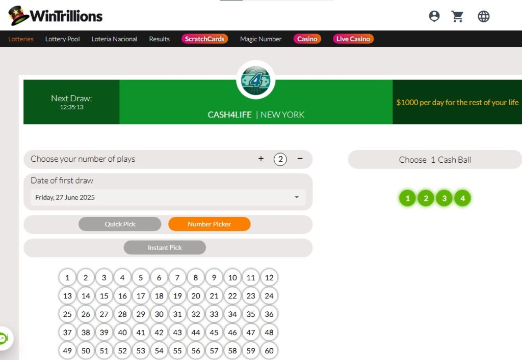 Онлайн платформа Win-trillions-cash4life