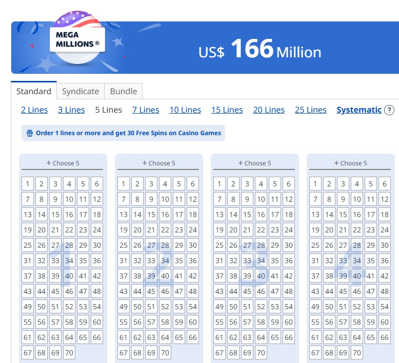 mega millions online ticket