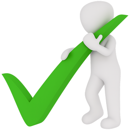 Man check mark