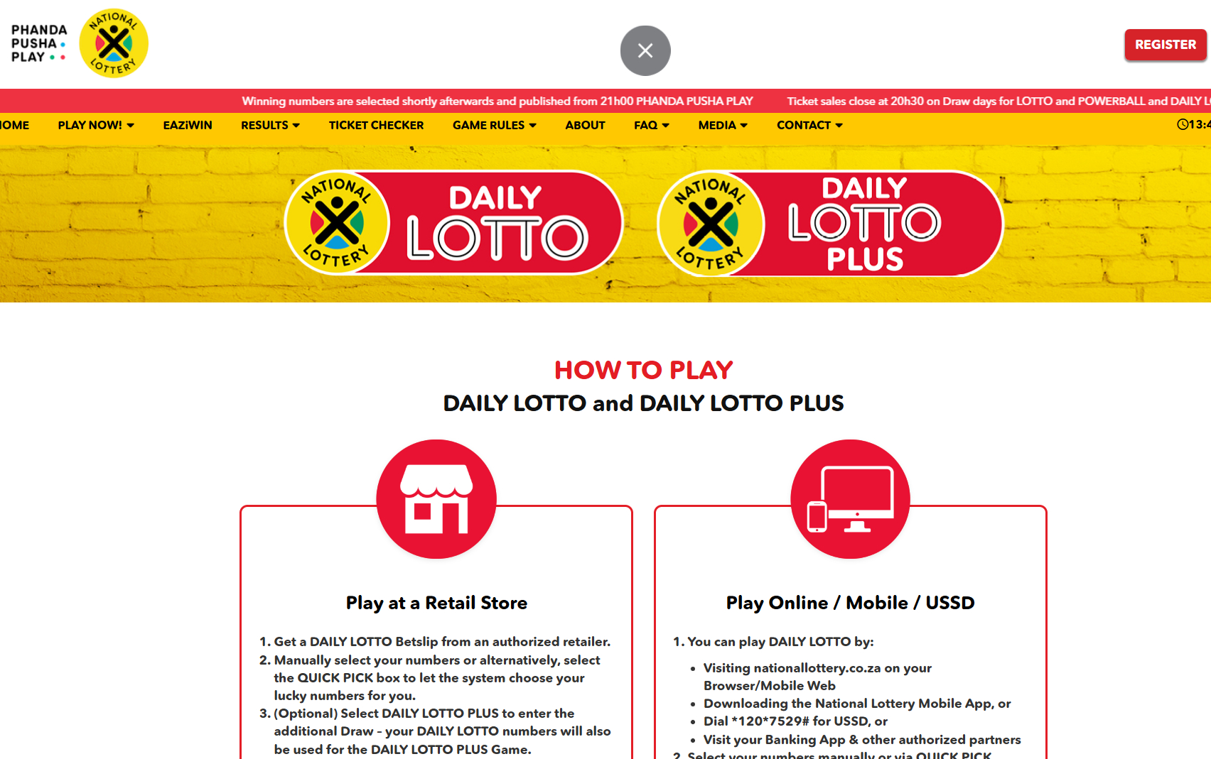 Daily Lotto — это классическая денежная лотерея