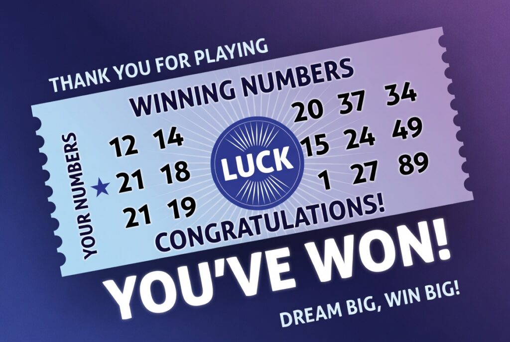 Выигрышный билет. Выигрыш в лотерею