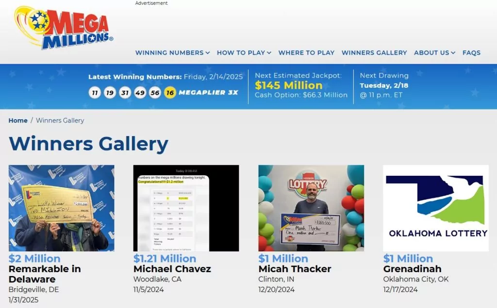 MegaMillions цшттукф