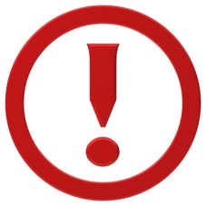 Exclamation mark red-white