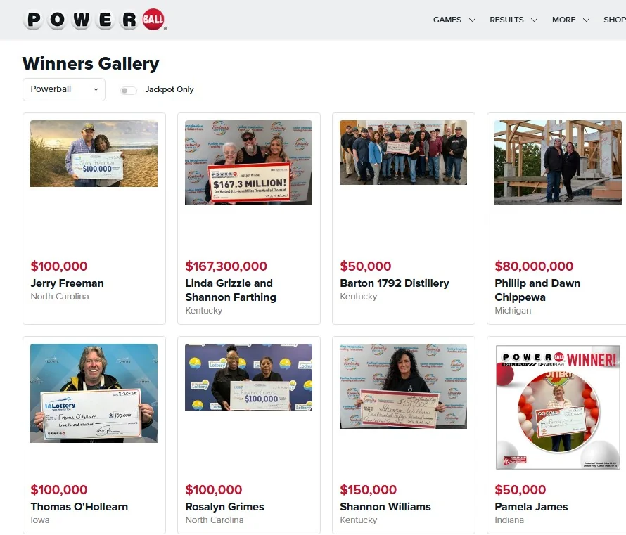 Powerball победители