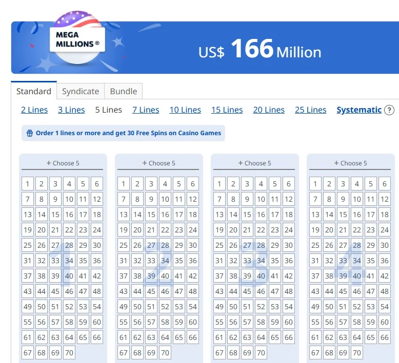mega millions online  ticket